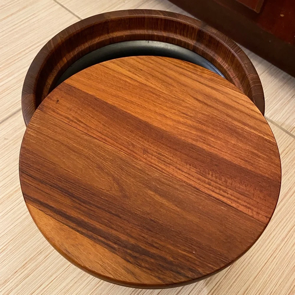 DANSK VINTAGE TEAK ICE BUCKET DESIGN JENS HARALD QUISTGAARD MCM